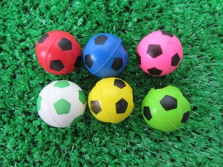 20X Football Rubber Bouncing Balls 30mm Mixed Color - Click Image to Close